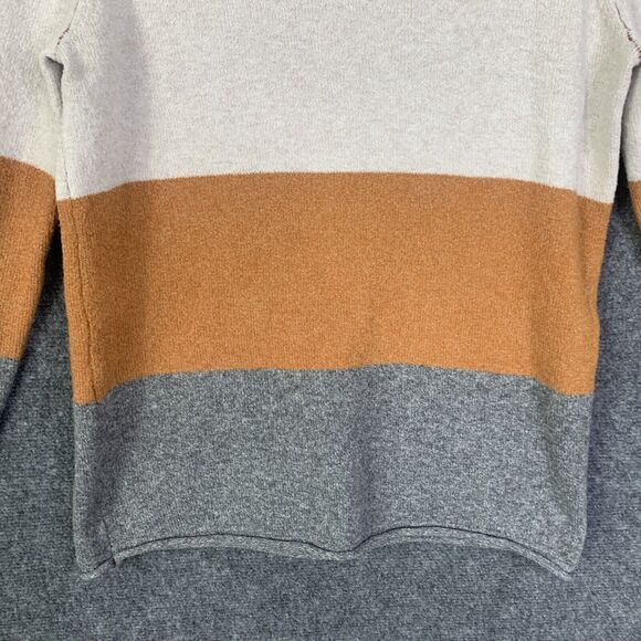 Pinque Long Sleeve Sweater Fall Block Colors Women S Rolled Hems - Picture 3 of 11